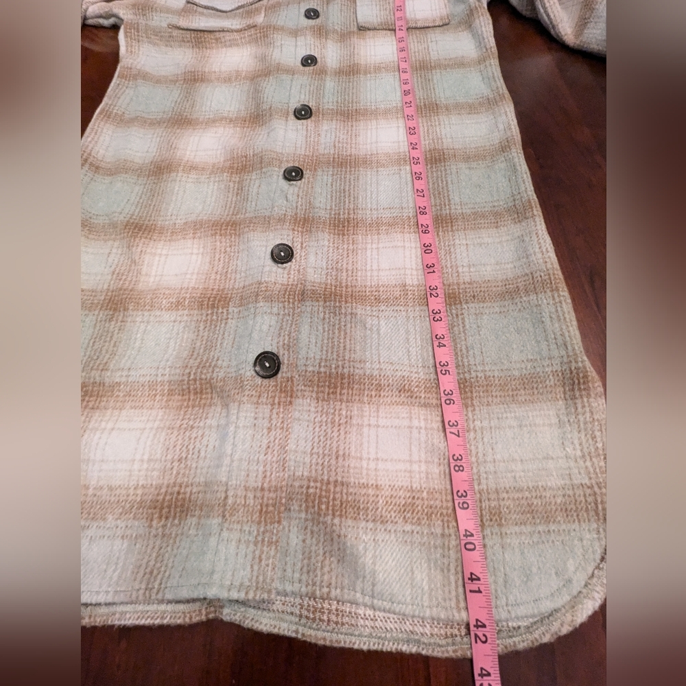 A.peach women's long shacket, size small - Picture 8 of 11